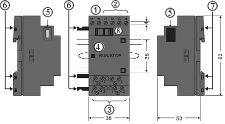 Устройство модуля LOGO!DM8 24